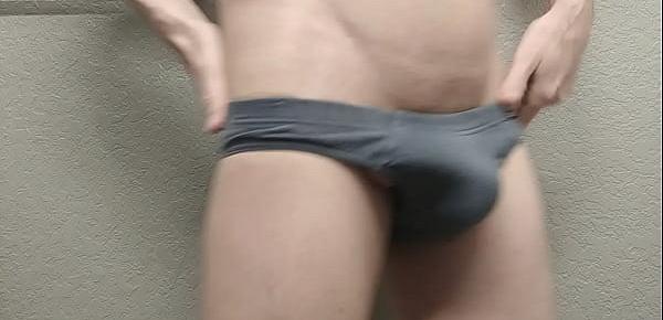  It can barely hold my cock and balls (tiny briefs)